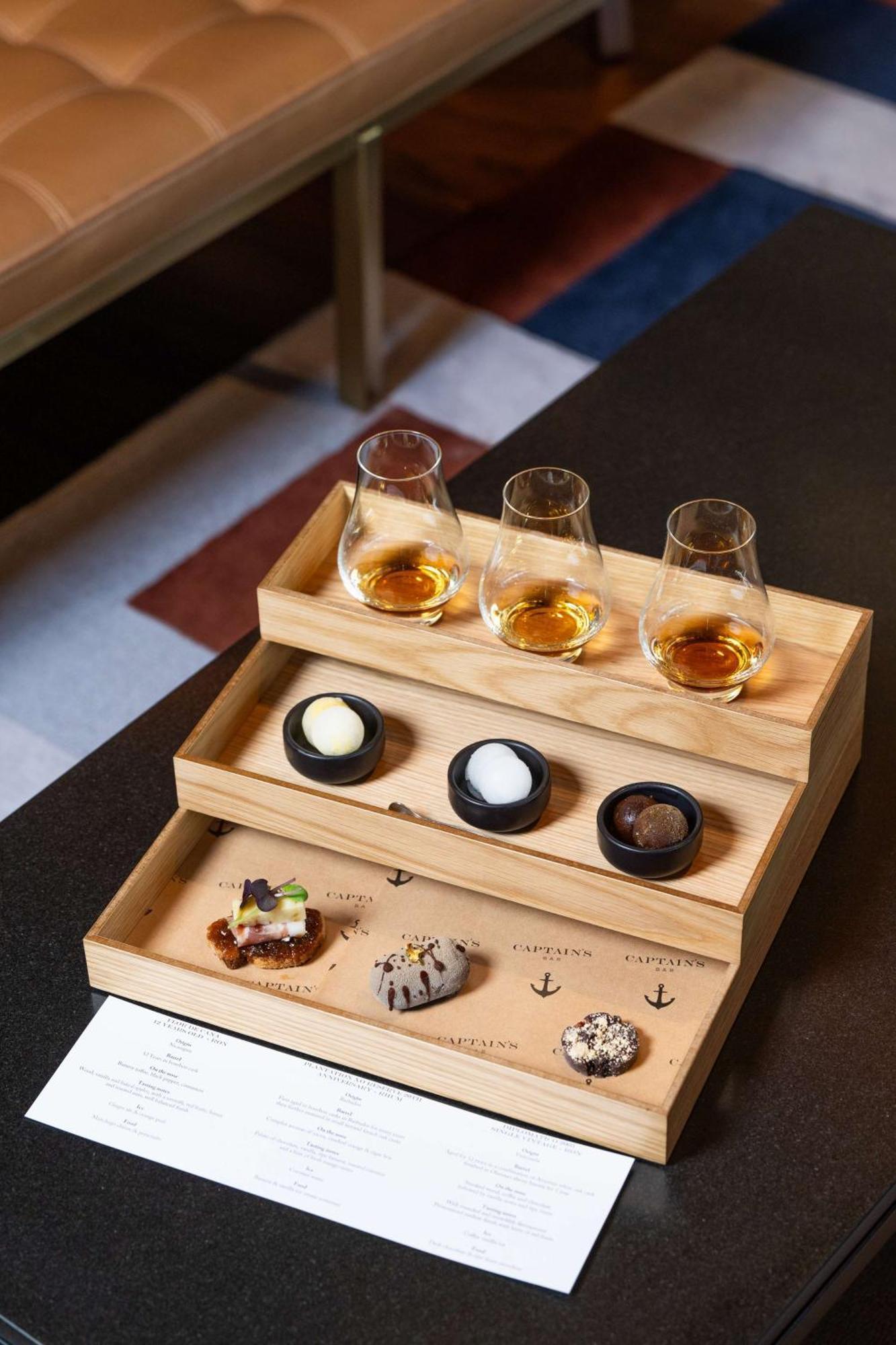 Park Hyatt Auckland Hotel Exterior photo A tasting tray for rum