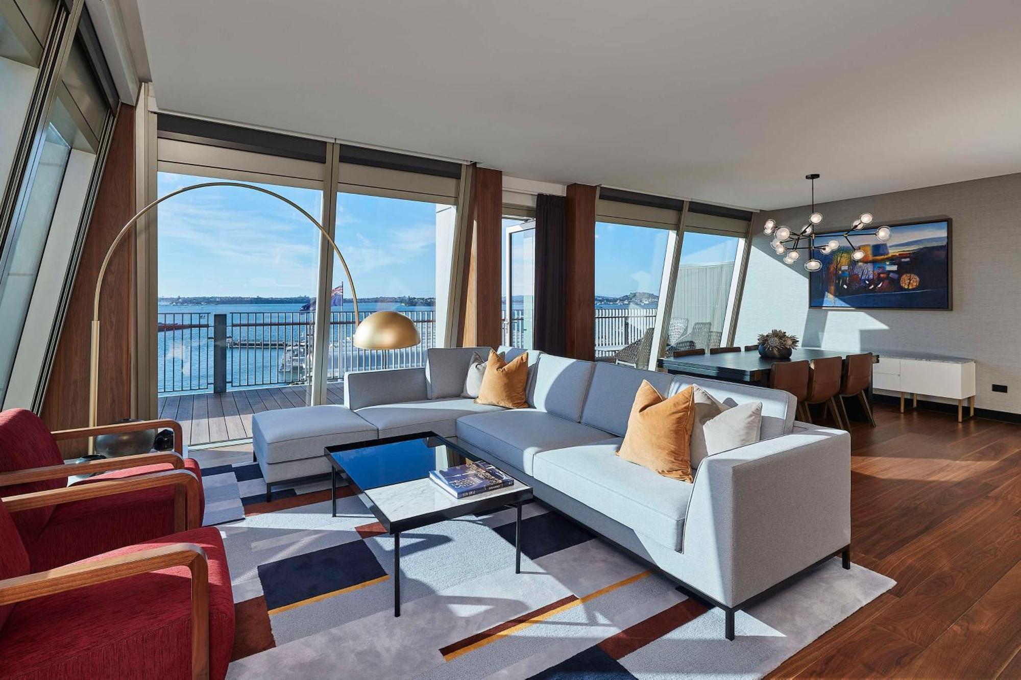 Park Hyatt Auckland Hotel Exterior photo The living room of a three-bedroom apartment
